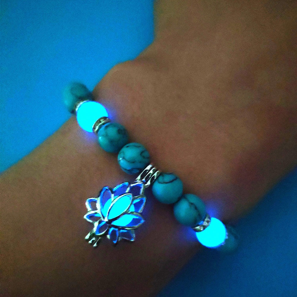 Luminous Lotus Natural Energy Stone Bracelet