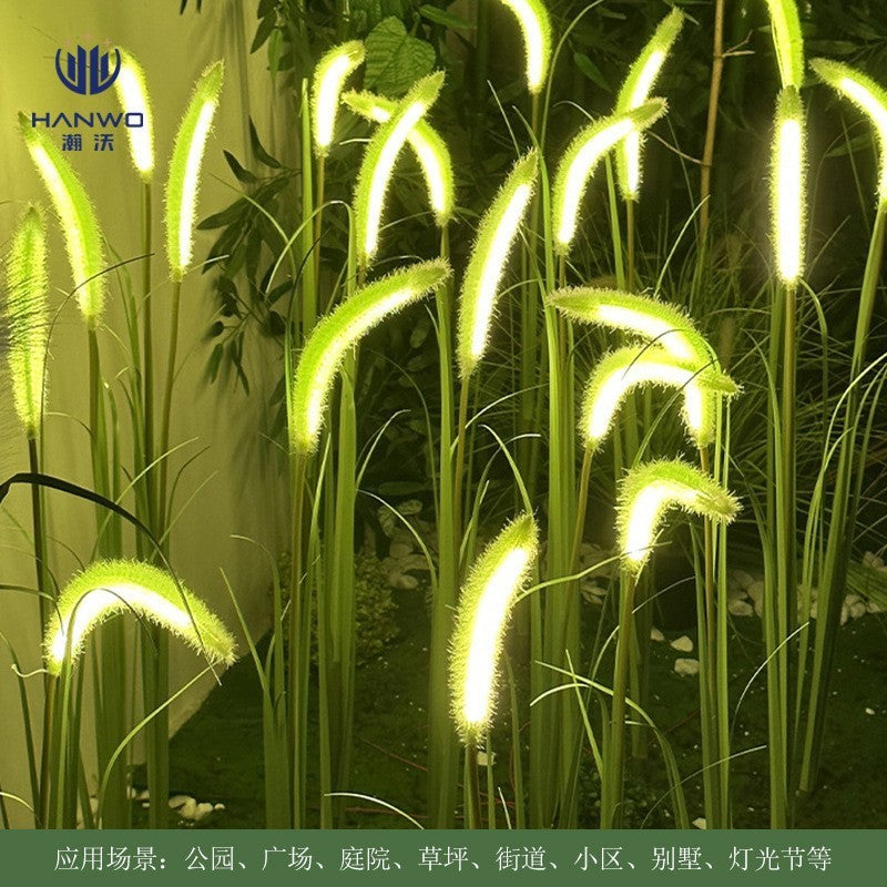Outdoor Simulation Solar Dogtail Grass Lamp