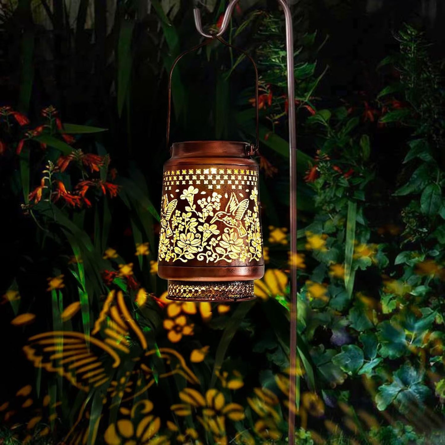Solar Barn Lantern-Hummingbird/Butterfly
