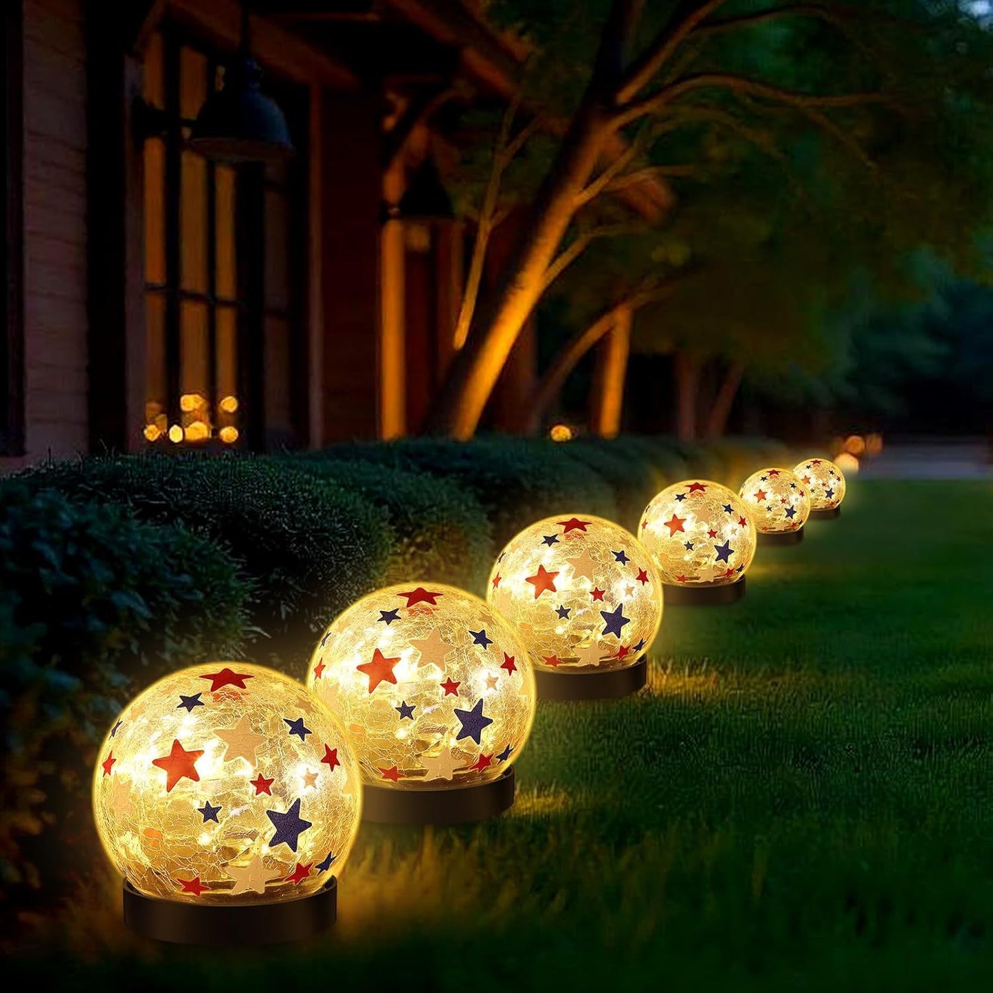 Solar “Cracked Orb” Landscape Lights
