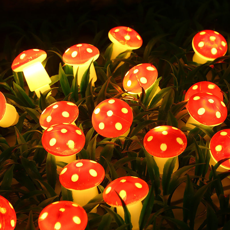 LED Mushroom Lighting Chain Holiday Decoration