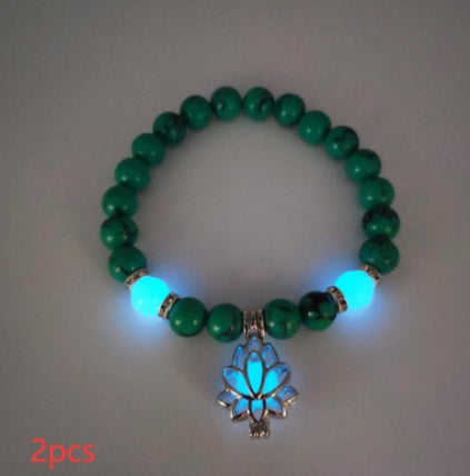 Luminous Lotus Natural Energy Stone Bracelet