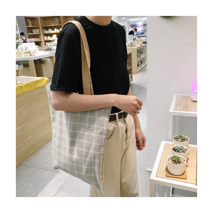 New Handbag Plaid Cotton Shoulder Bag Handbag Fashion Handbag Bag Wholesale Custom One Generation