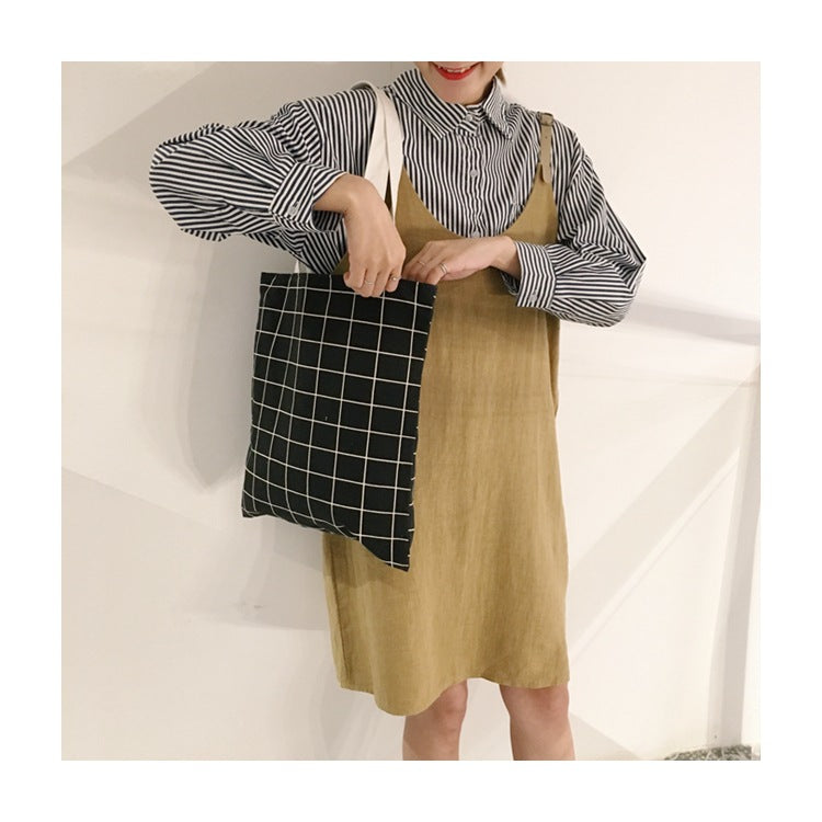 New Handbag Plaid Cotton Shoulder Bag Handbag Fashion Handbag Bag Wholesale Custom One Generation