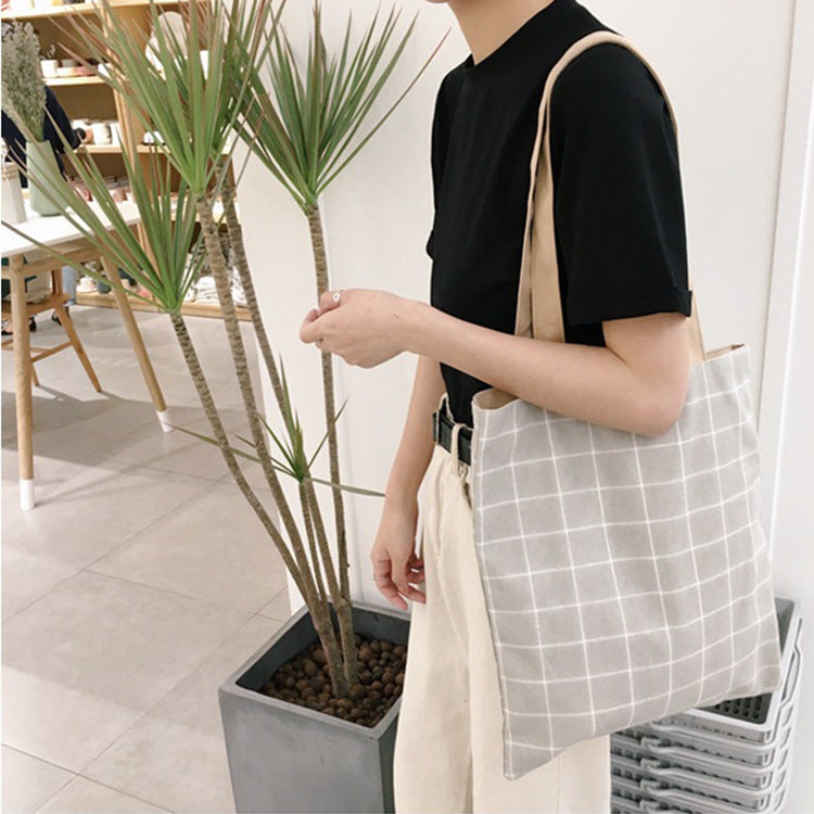 New Handbag Plaid Cotton Shoulder Bag Handbag Fashion Handbag Bag Wholesale Custom One Generation