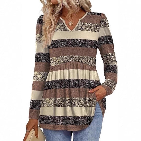 Womens Long-sleeve Autumn Blouse, Doll-style