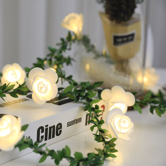 USB White Rose Garland