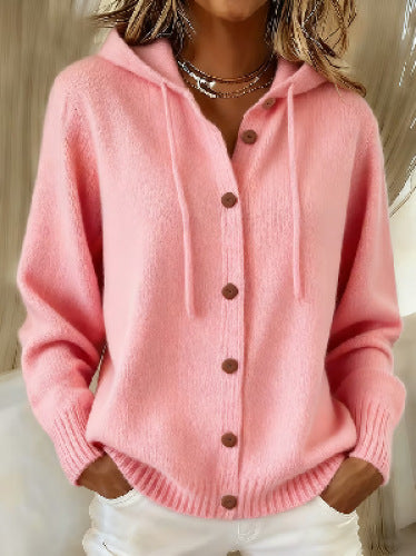 Womens American-style Relaxed-fit Cardigan Hoodie