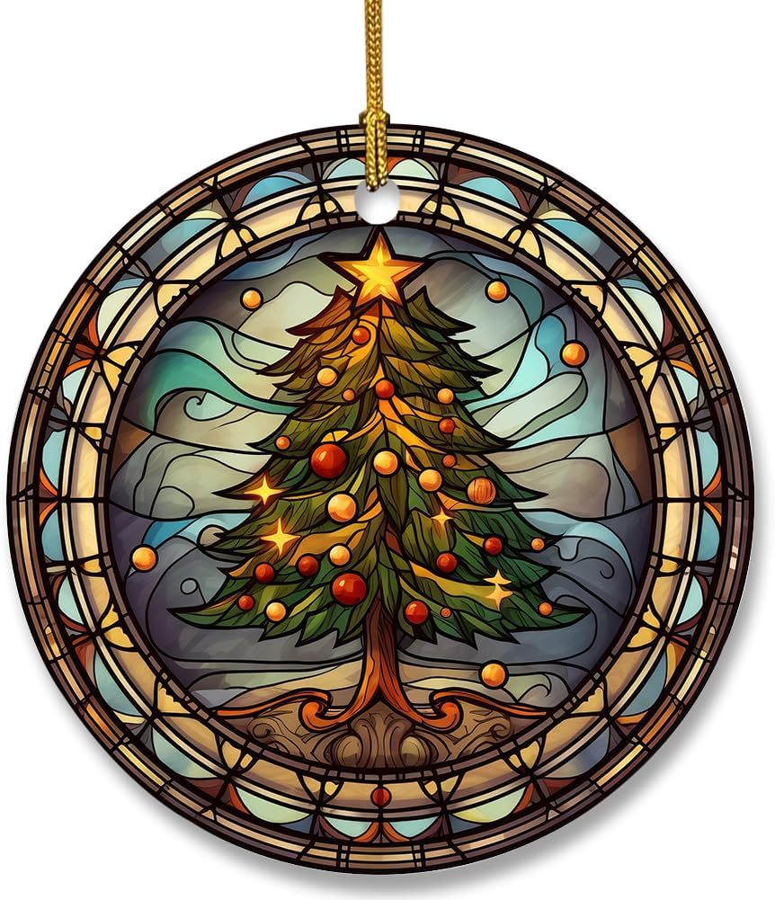 Christmas Stained Glass Suncatcher