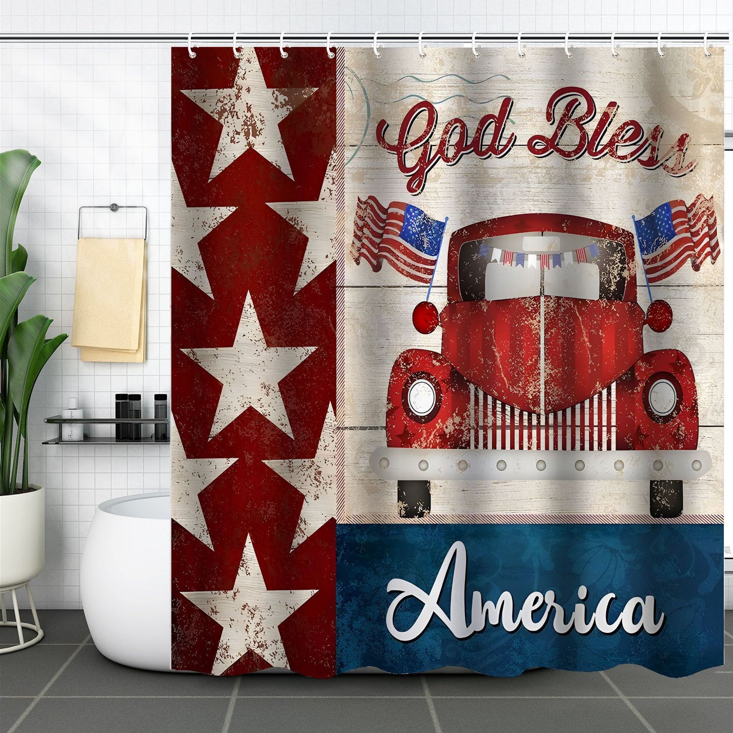 Independence Day Shower Curtain- Multiple styles