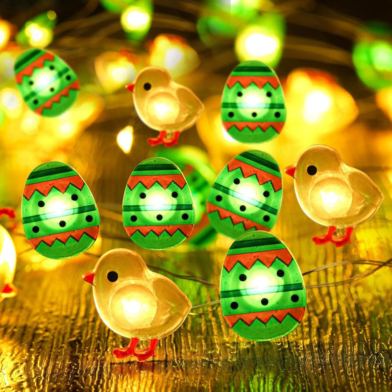 Carrots & Rabbits Easter String Lights