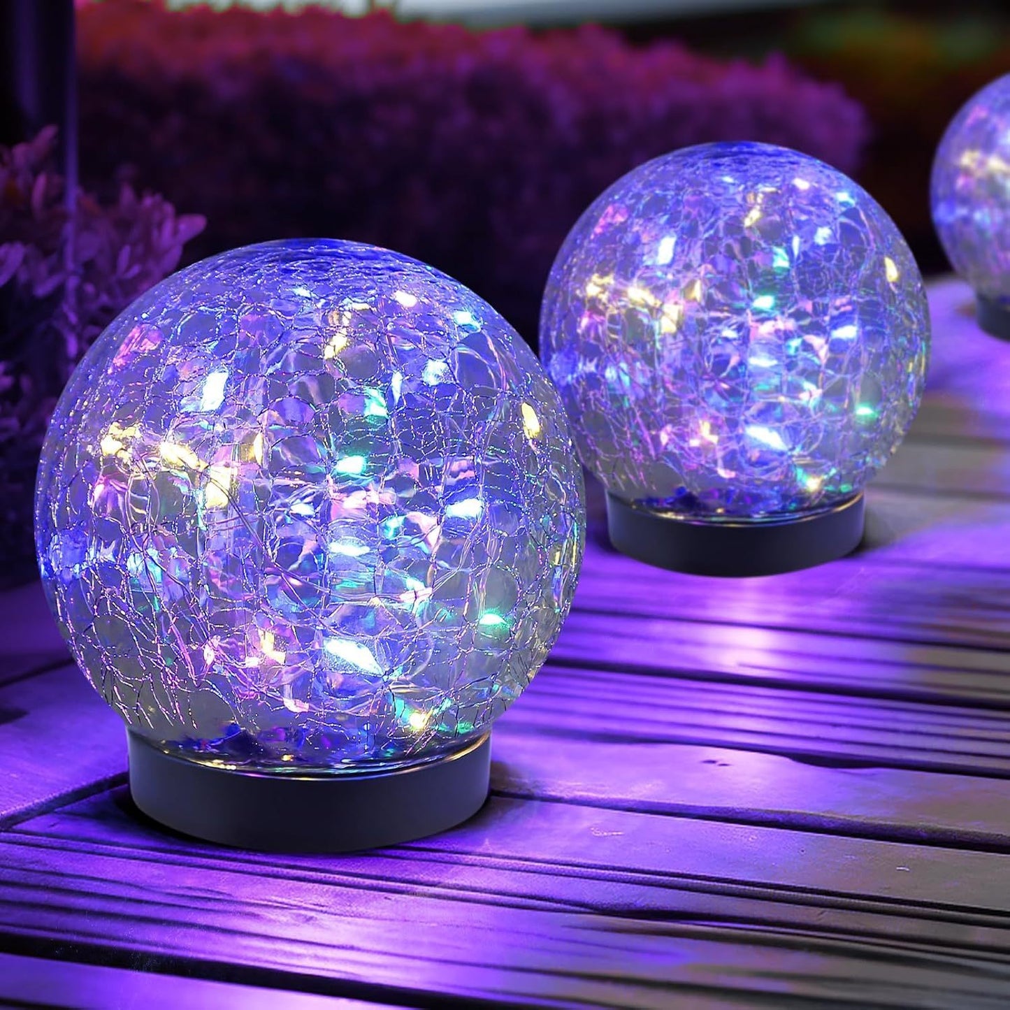 Solar “Cracked Orb” Landscape Lights