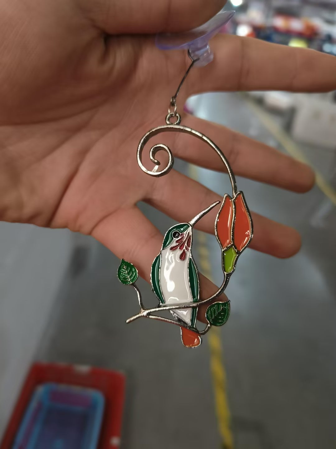 Hummingbird Stained Glass Suncatcher