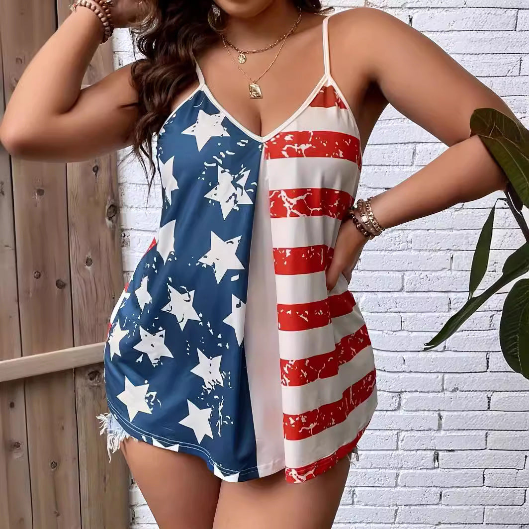 Independence Day Spaghetti Strap Top
