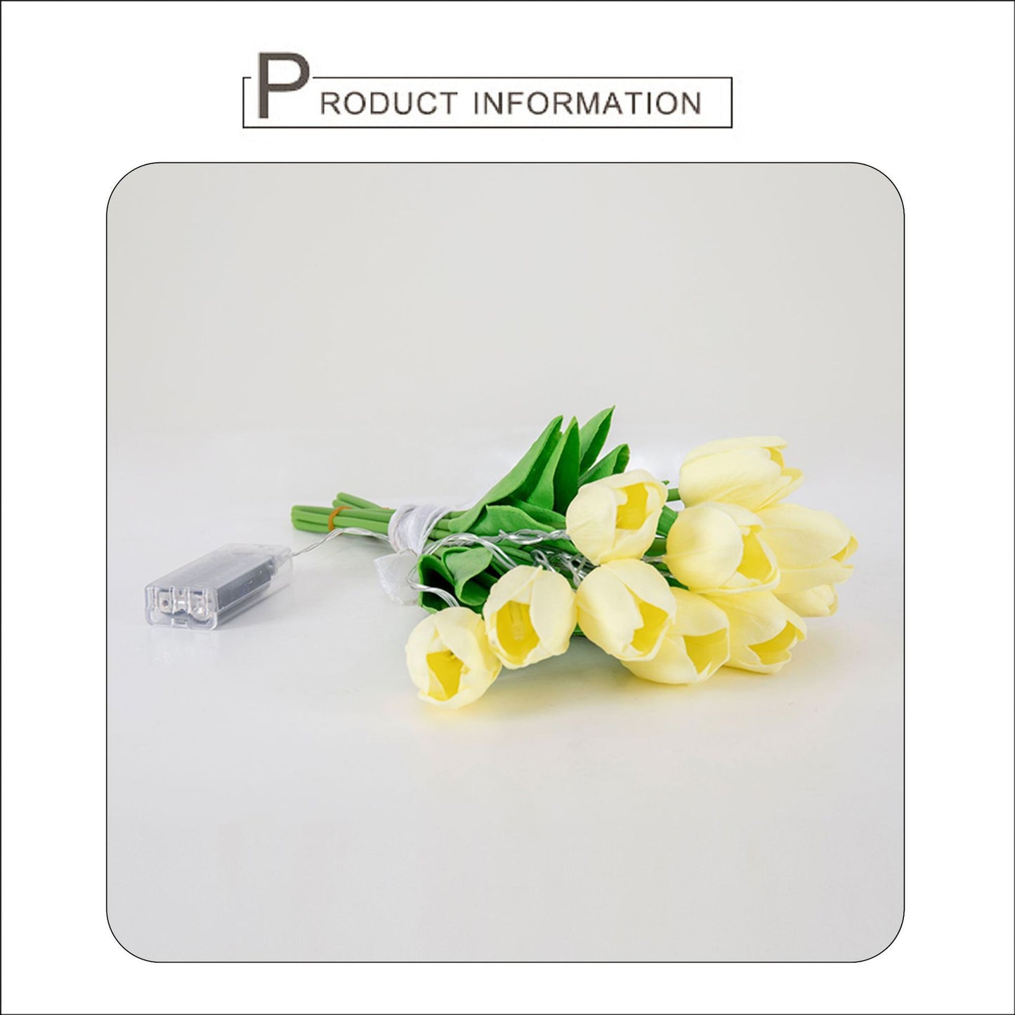 LED Simulation Tulip Bridal Bouquet