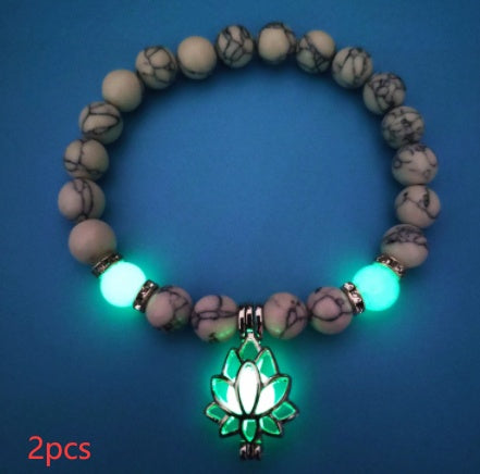 Luminous Lotus Natural Energy Stone Bracelet