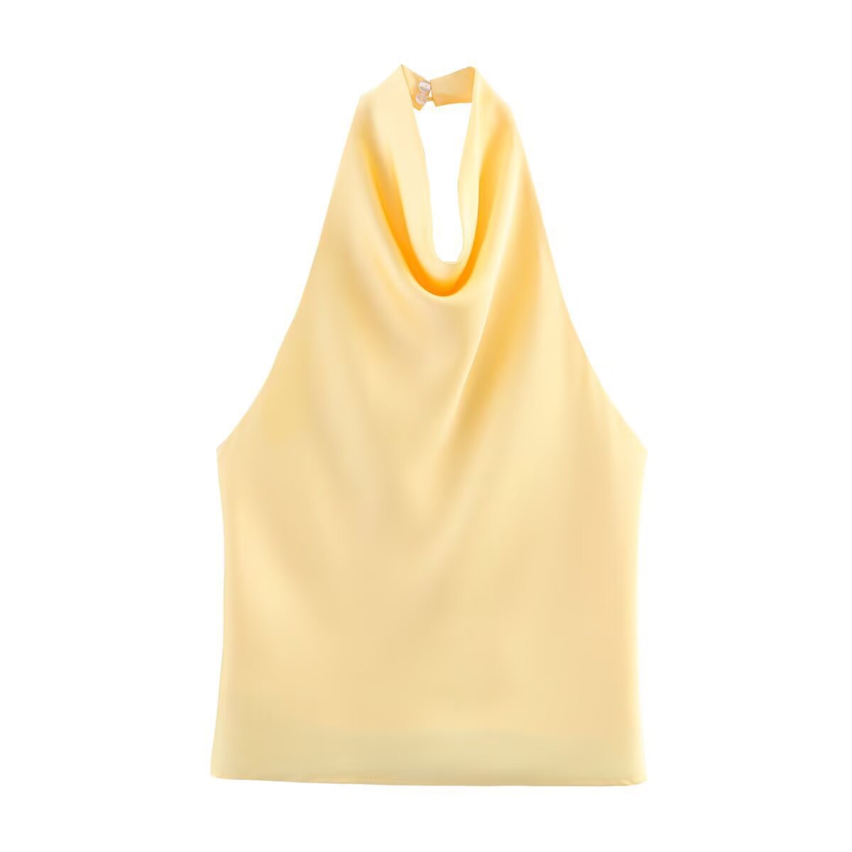 Stylish Silk-satin Textured Halterneck Camisole