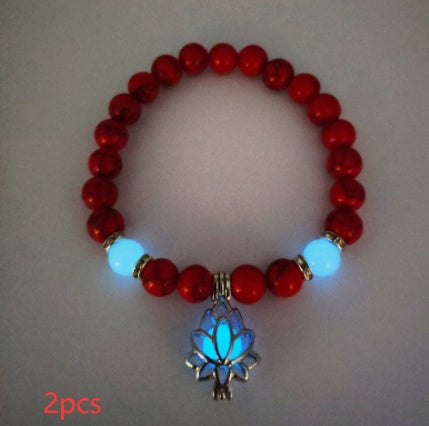 Luminous Lotus Natural Energy Stone Bracelet