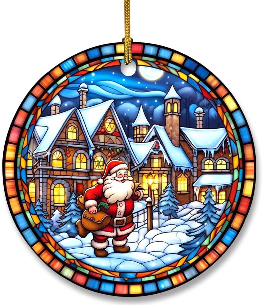 Christmas Stained Glass Suncatcher