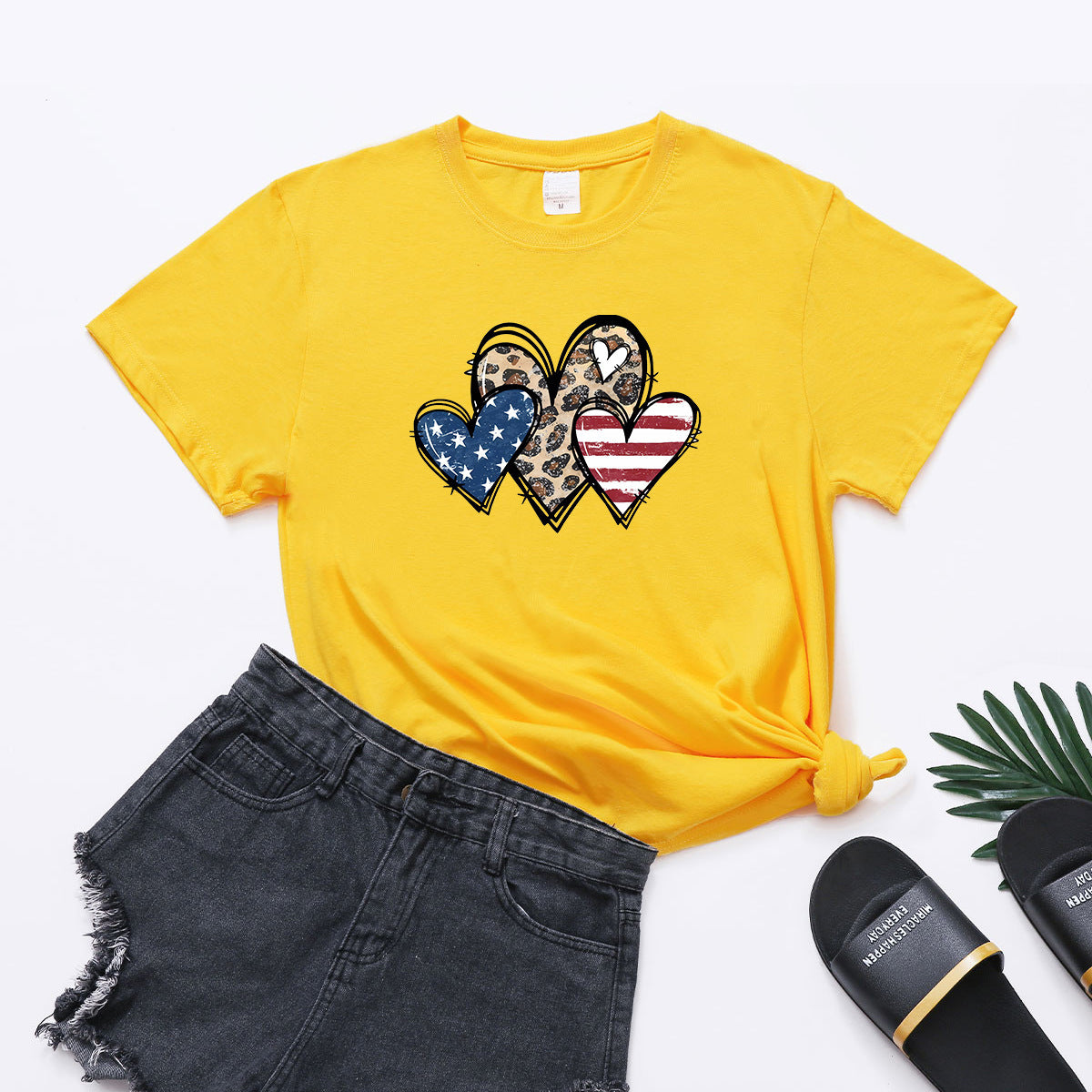 Star Stripes Independence Day Short Sleeve Top