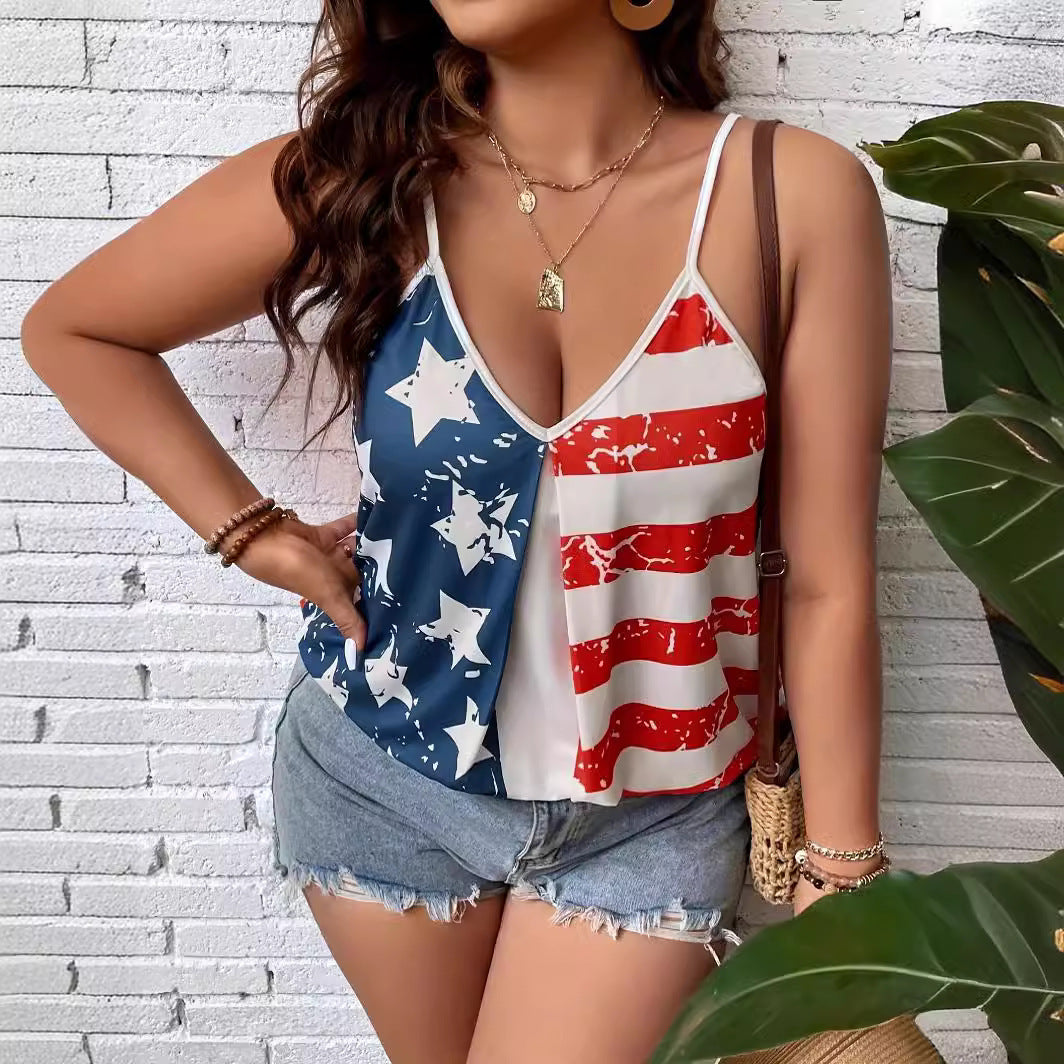 Independence Day Spaghetti Strap Top