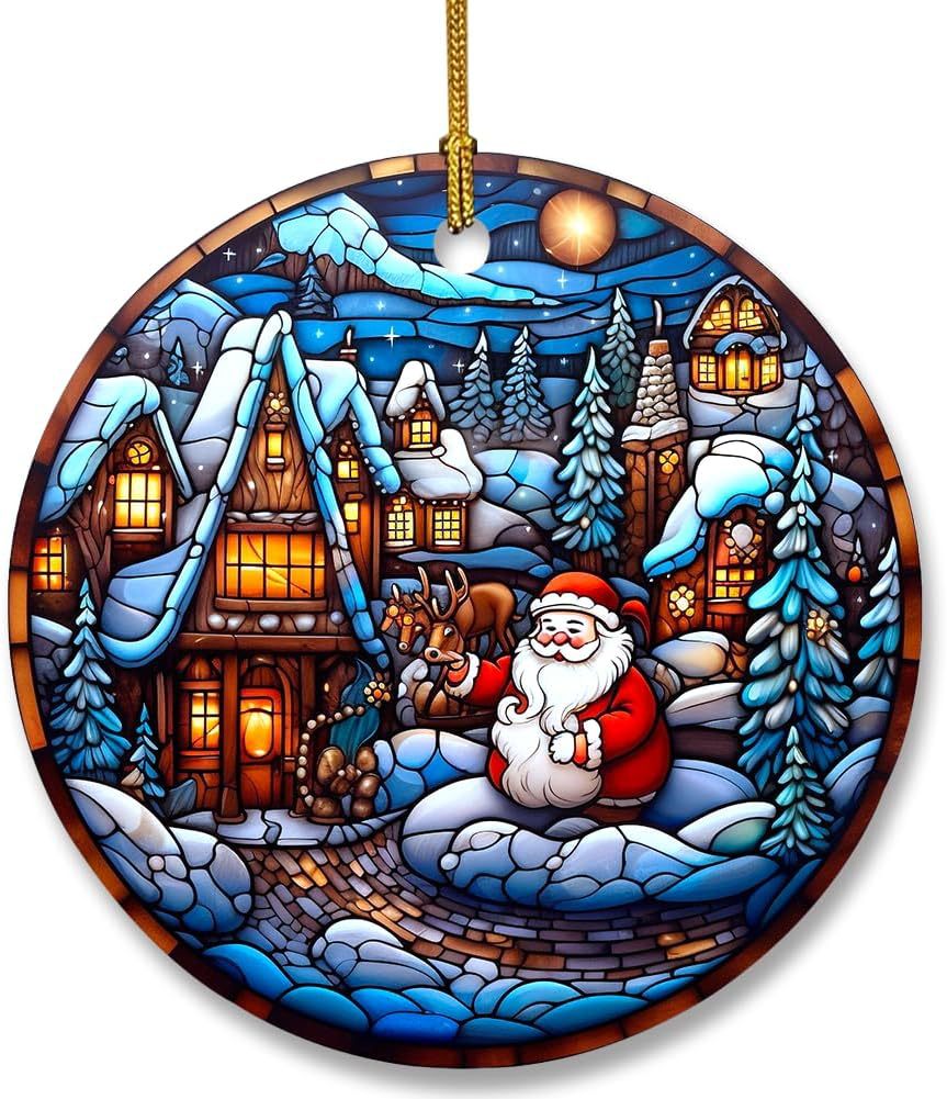 Christmas Stained Glass Suncatcher