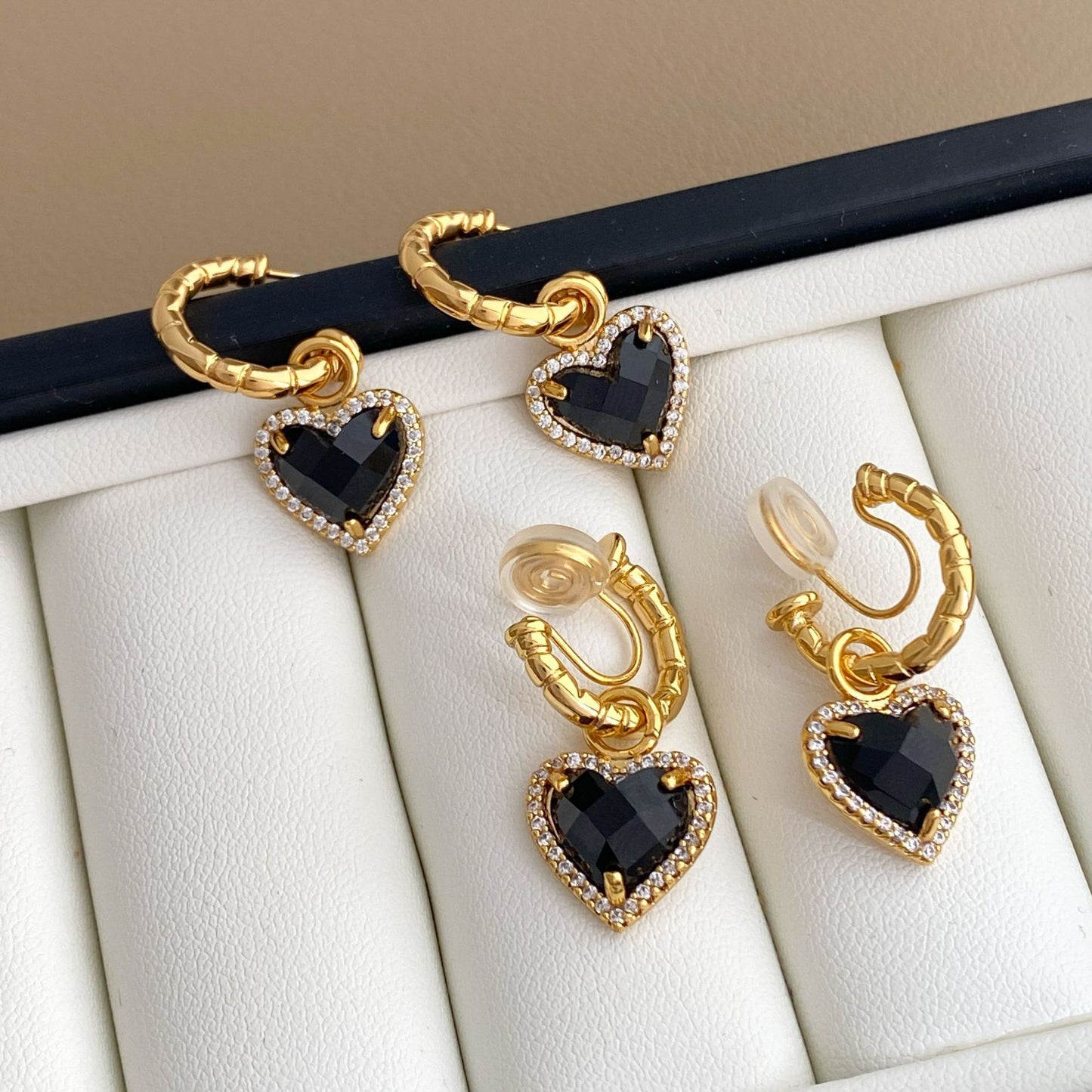 C-shaped Heart Earrings