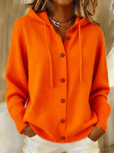 Womens American-style Relaxed-fit Cardigan Hoodie