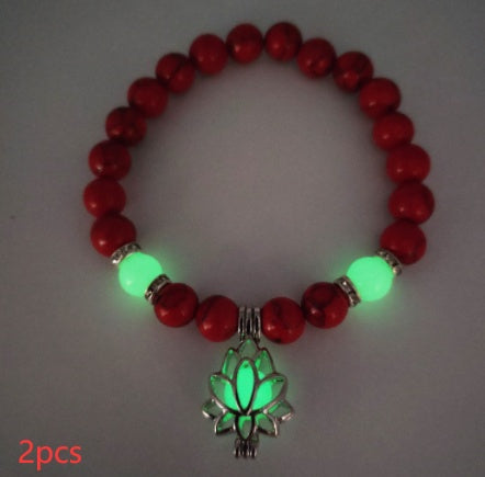 Luminous Lotus Natural Energy Stone Bracelet