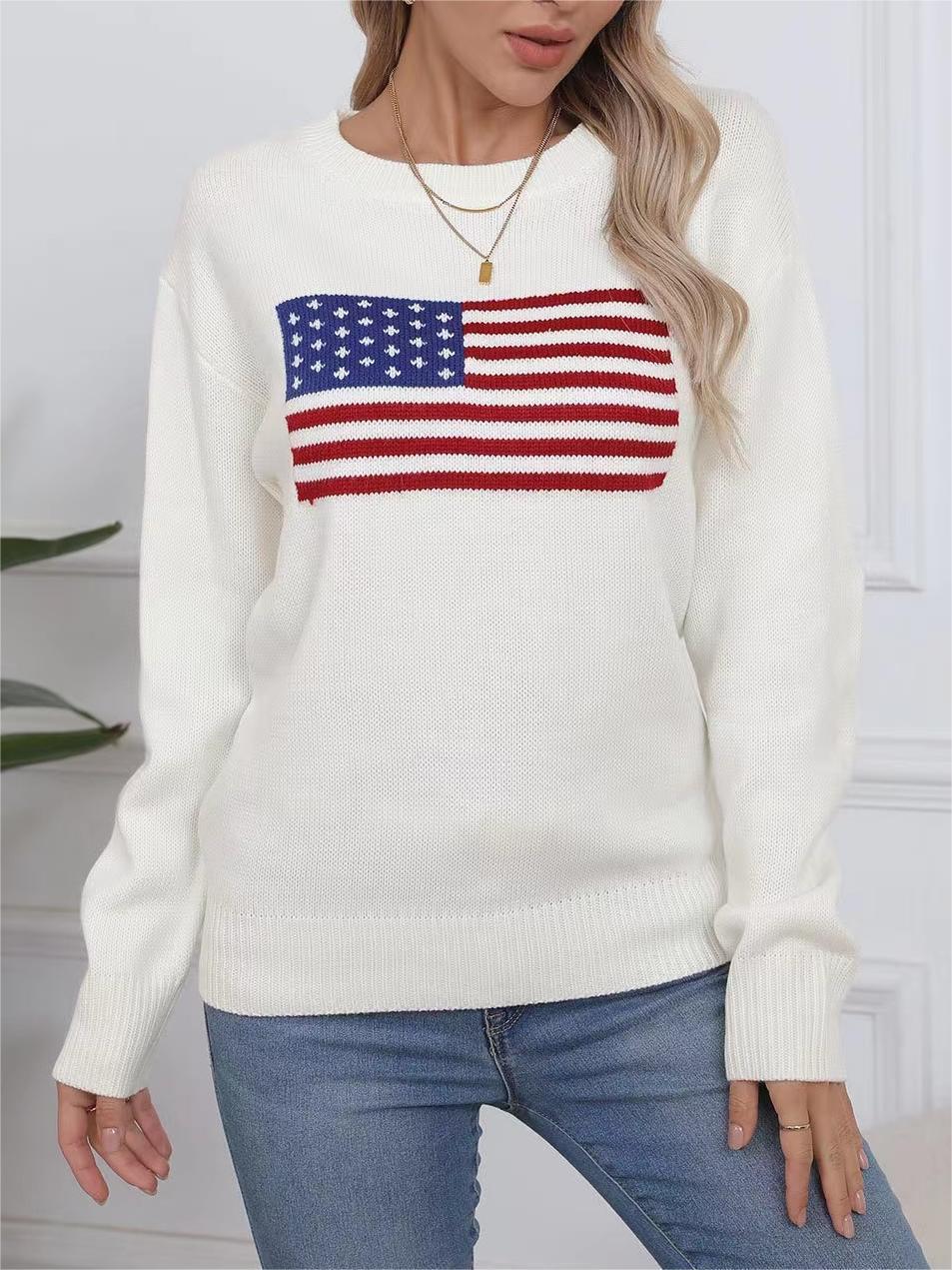 American Flag Retro Sweater