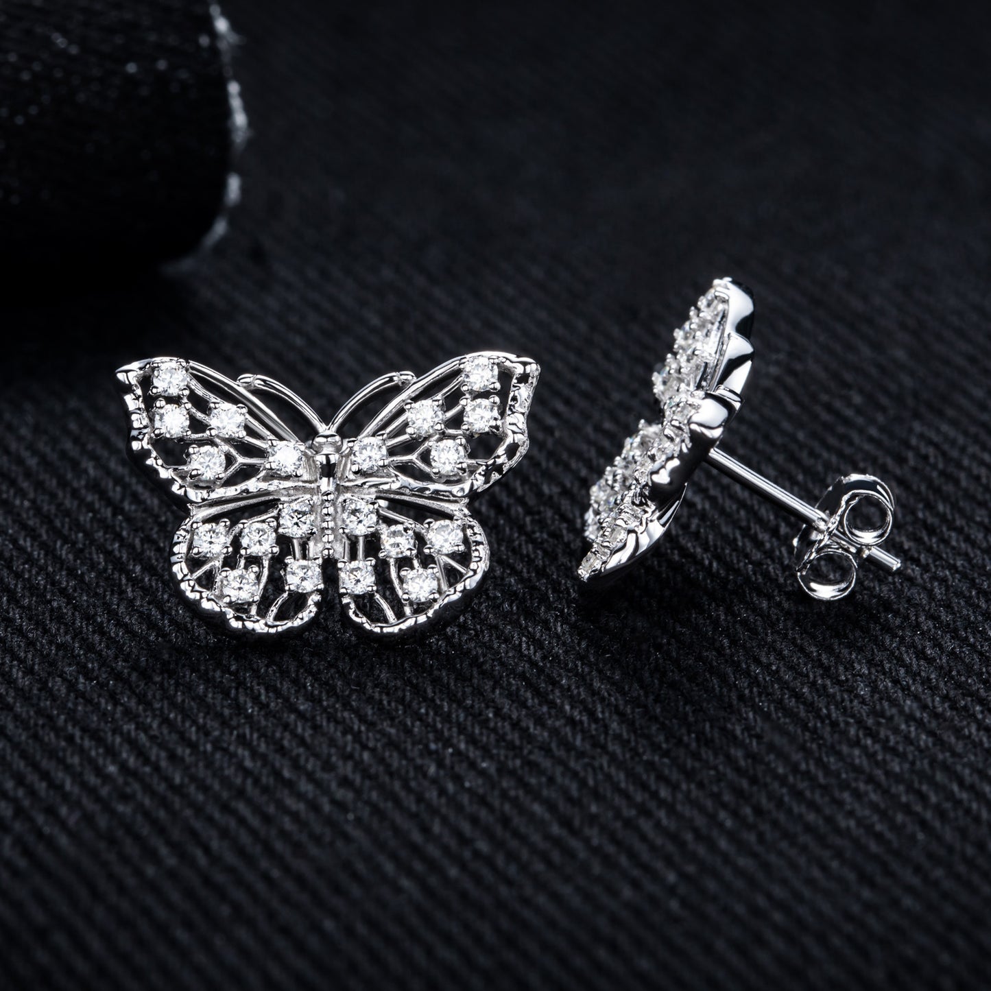 Butterfly Hollow Stud Earrings S925 Silver Stud
