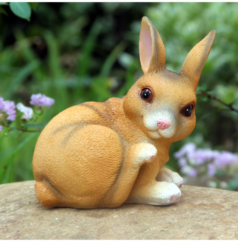 Outdoor Lawn Garden Solar Energy Animal Resin Lamp