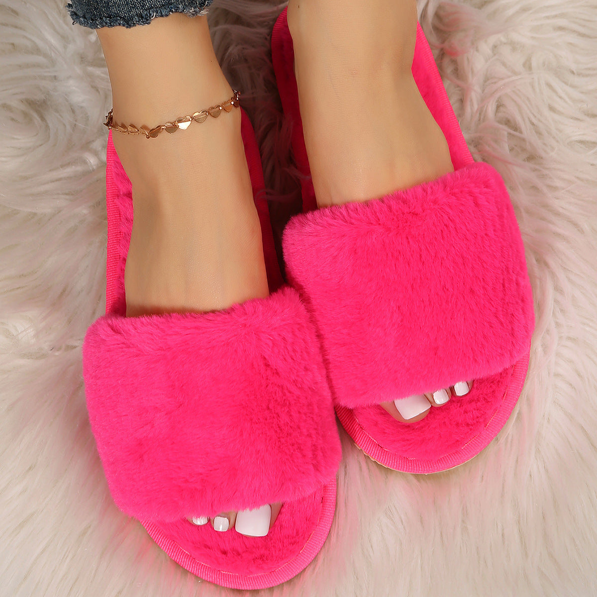 Fluffy Women's Plush Slippers