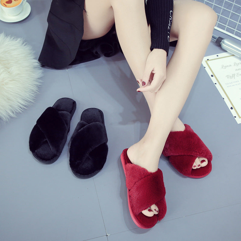Flat Plush Slippers