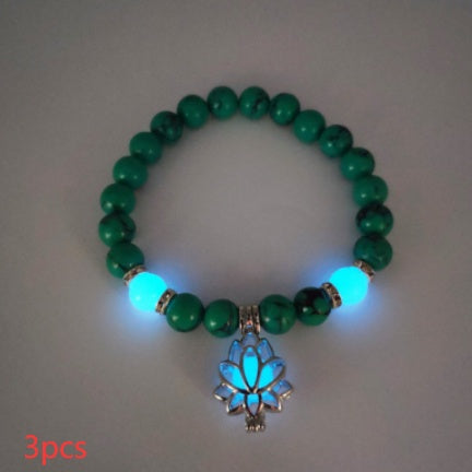 Luminous Lotus Natural Energy Stone Bracelet