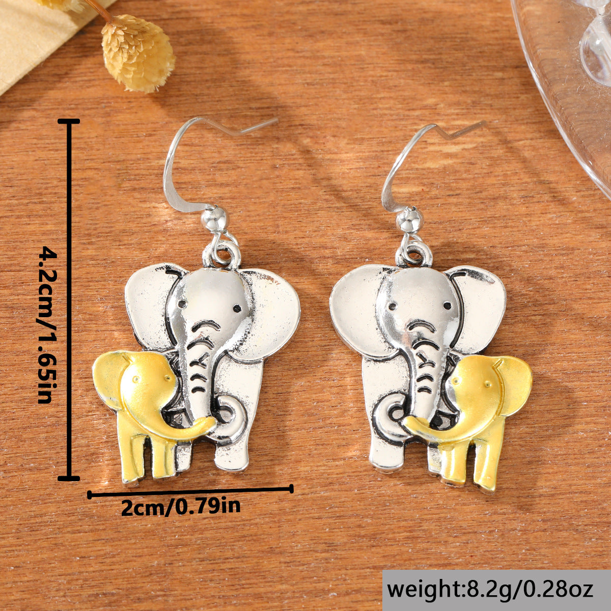 Alloy Elephant Earrings