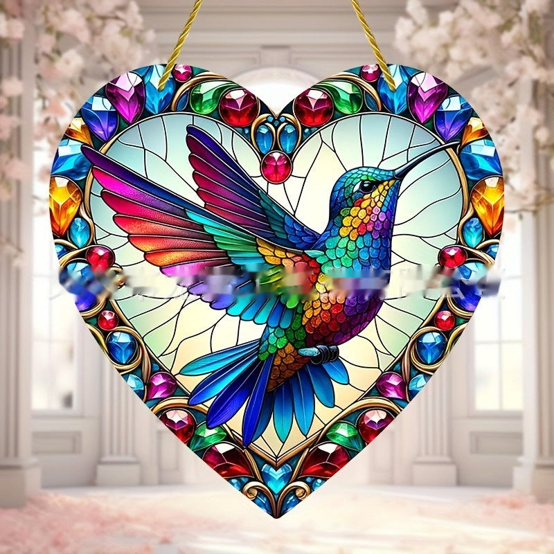 Heart shaped Stained Glass Suncatcher-Different Styles