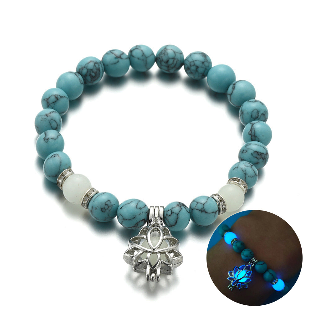 Luminous Lotus Natural Energy Stone Bracelet