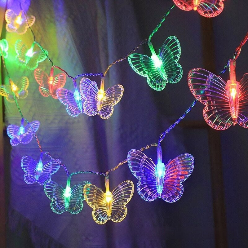 LED Solar Butterfly/Dragonfly String Lights
