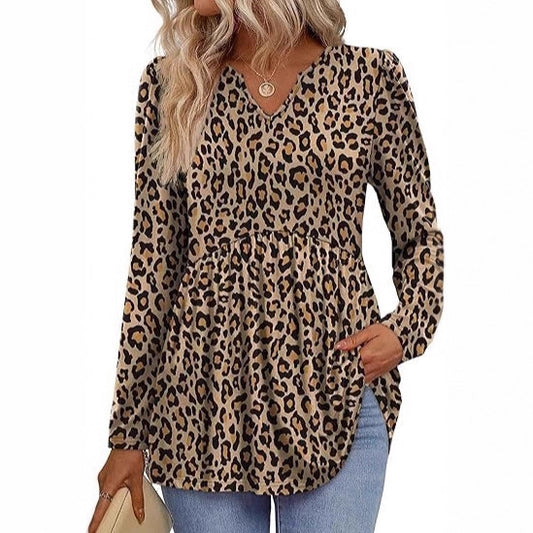Womens Long-sleeve Autumn Blouse, Doll-style