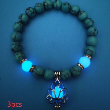 Luminous Lotus Natural Energy Stone Bracelet