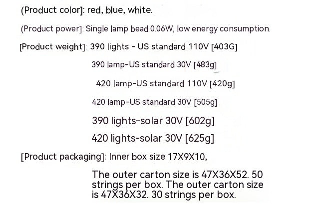 American Flag Net Light Independence Day Decorative String Lights