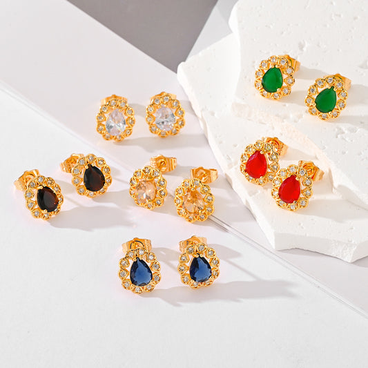 Zircon Stud Earrings