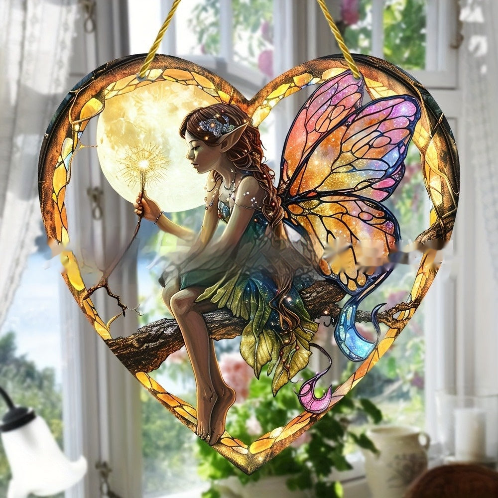 Heart shaped Stained Glass Suncatcher-Different Styles