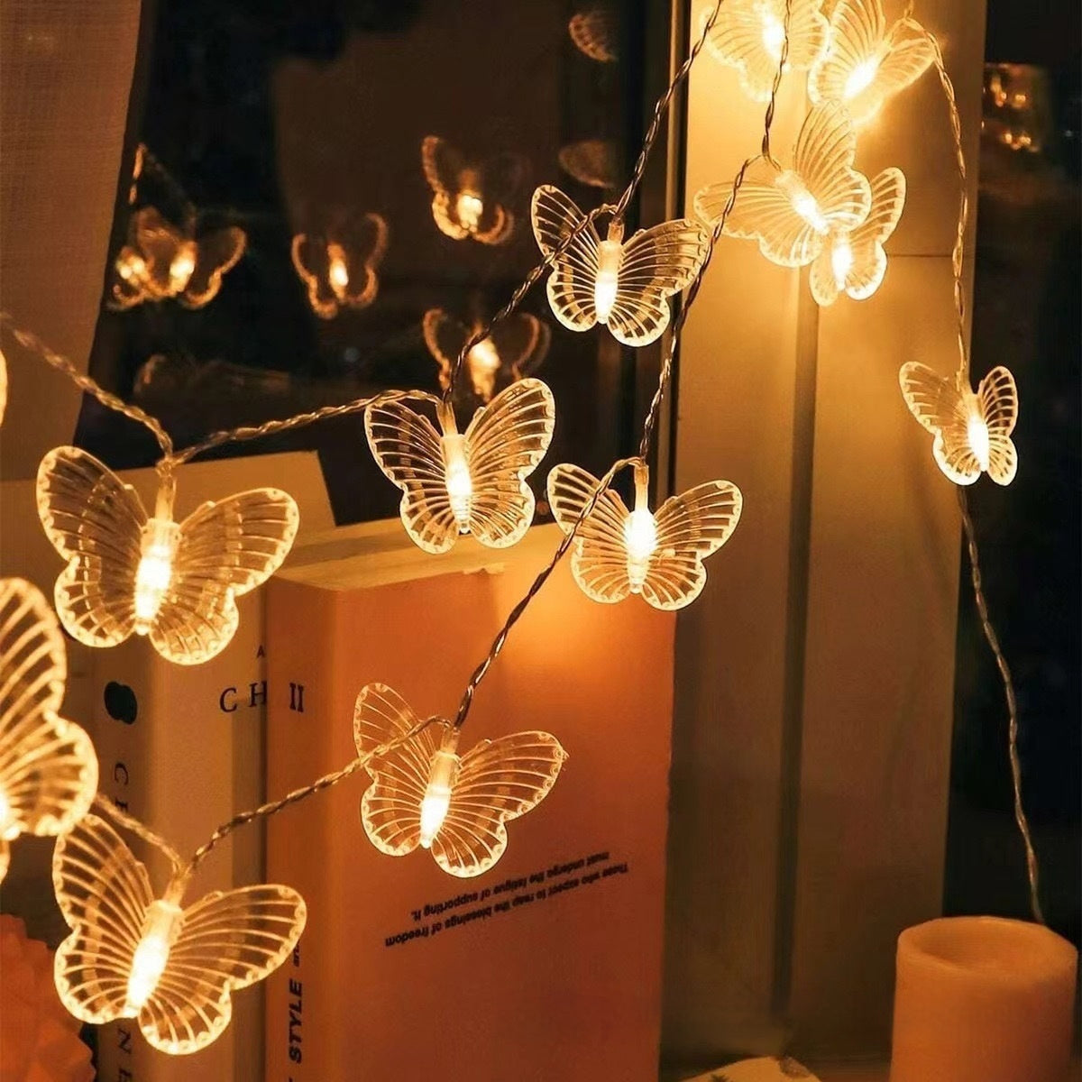 LED Solar Butterfly/Dragonfly String Lights