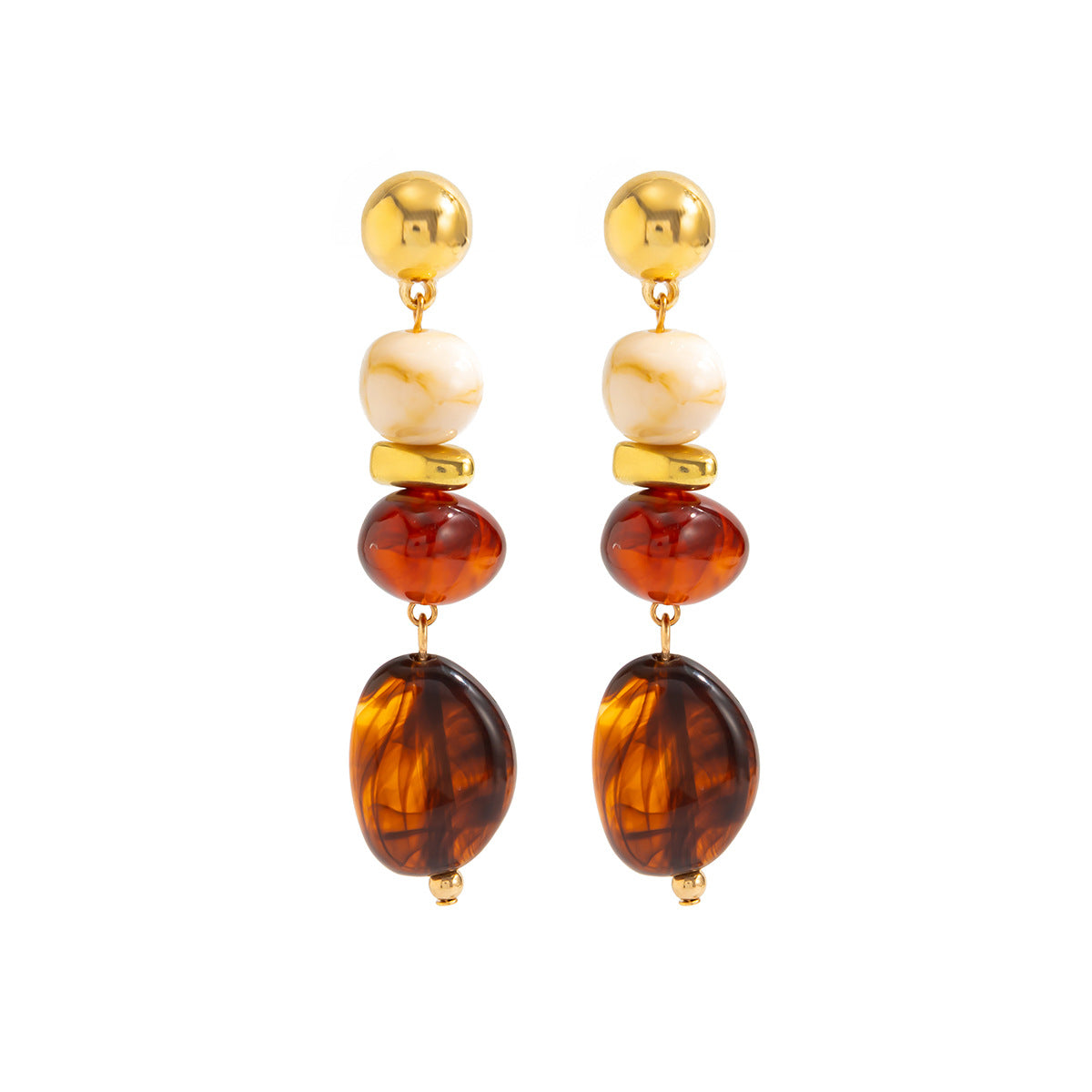 Casual Irregular Resin Drop Earrings