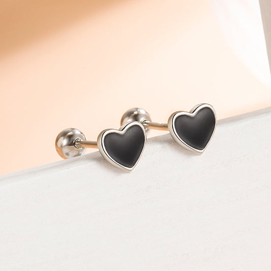 Black Stud Earrings