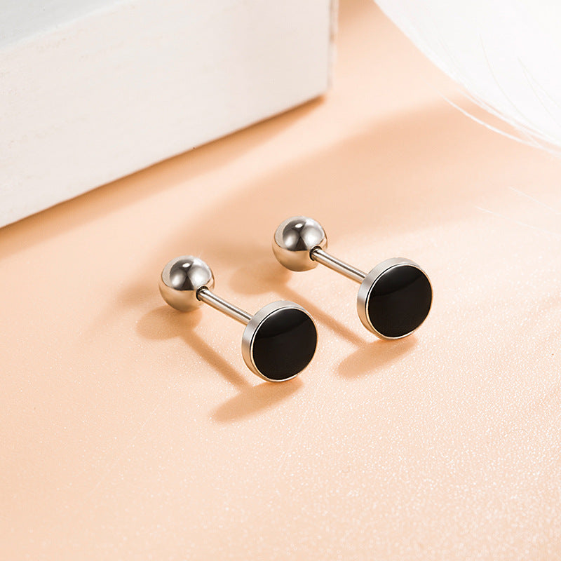 Black Stud Earrings