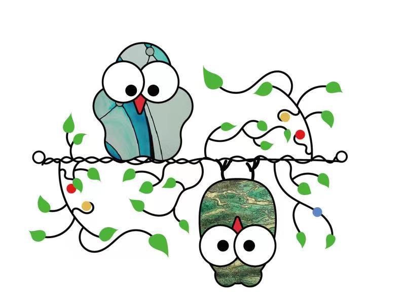 Three Birds Stained Glass Window Hanger