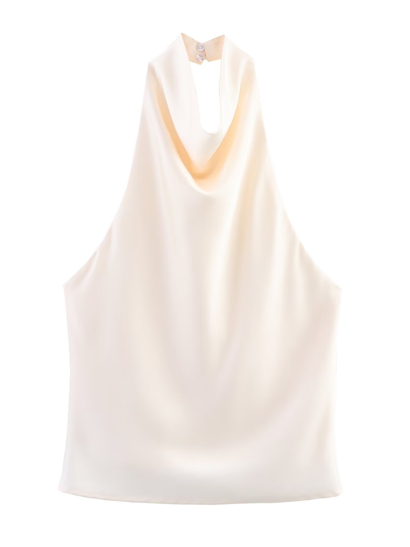 Stylish Silk-satin Textured Halterneck Camisole